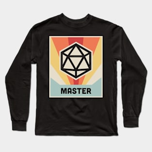 MASTER | Vintage D20 Roleplaying Game Poster Long Sleeve T-Shirt